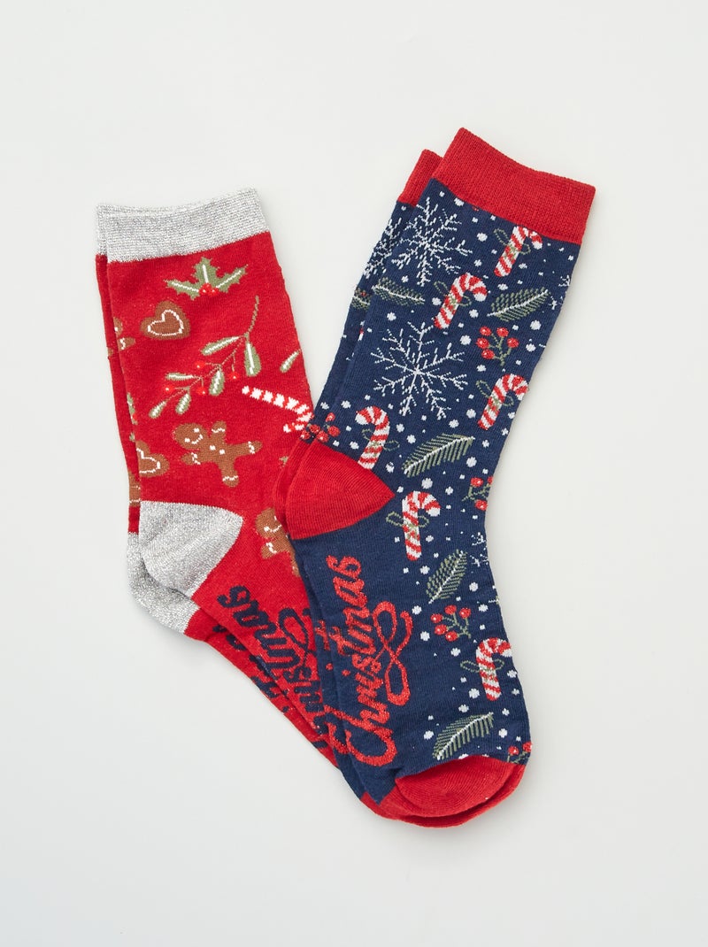 Calcetines de Navidad - Pack de 2 ROJO - Kiabi