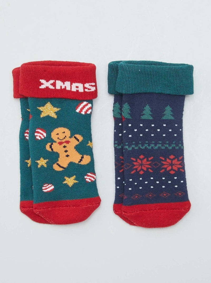Calcetines de Navidad - Pack de 2 ROJO - Kiabi