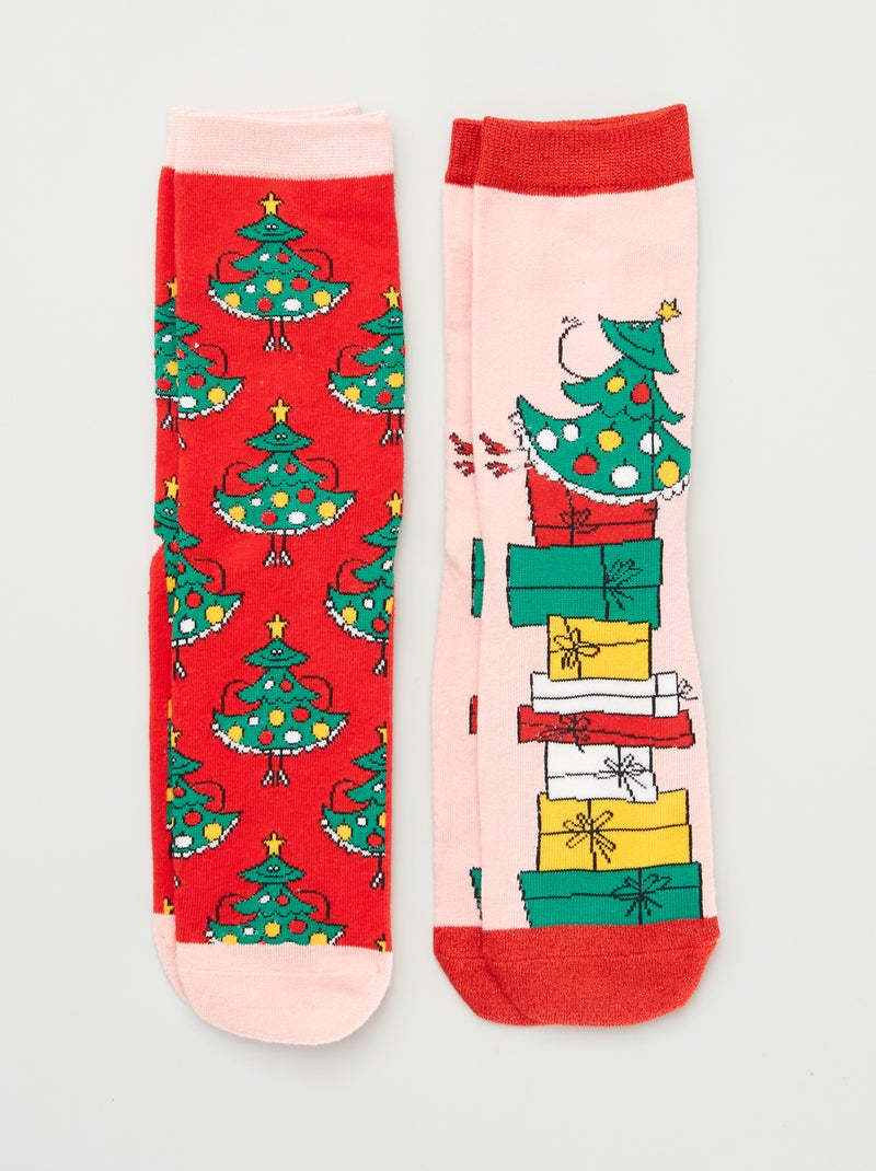 Calcetines de Navidad - Pack de 2 ROSA - Kiabi