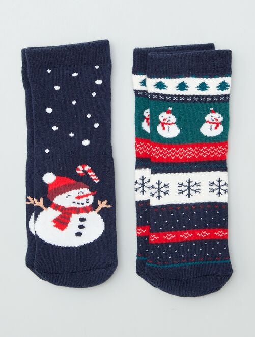 Calcetines de Navidad antideslizantes - pack de 2 - Kiabi