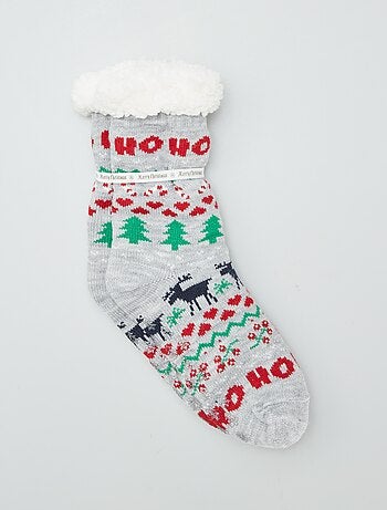 Calcetines de Navidad antideslizantes forrados