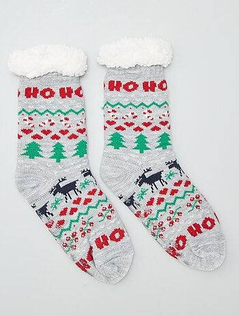 Calcetines de Navidad antideslizantes forrados