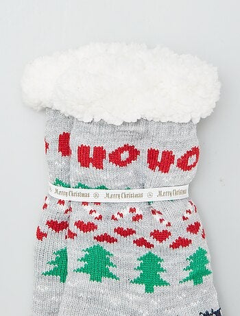 Calcetines de Navidad antideslizantes forrados