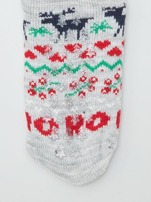 Calcetines de Navidad antideslizantes forrados - Kiabi