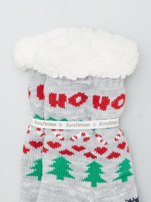 Calcetines de Navidad antideslizantes forrados - Kiabi