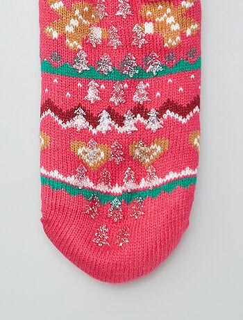 Calcetines de Navidad antideslizantes forrados
