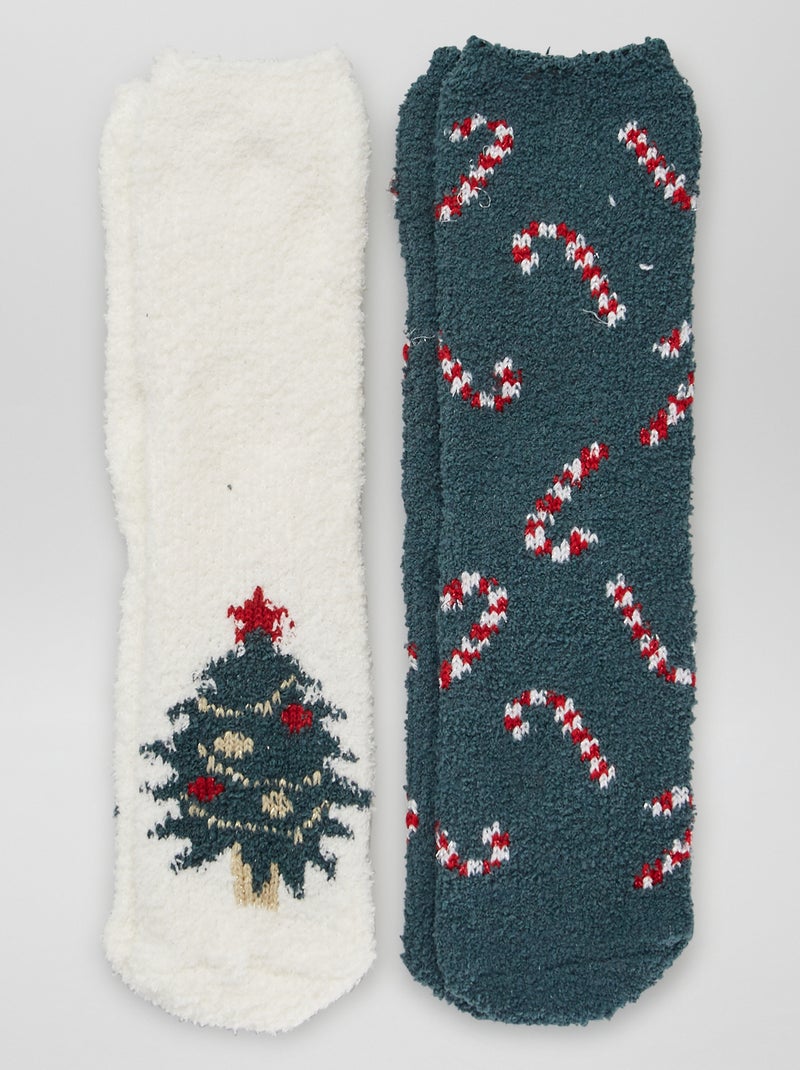 Calcetines de Navidad de borreguito - Pack de 2 BEIGE - Kiabi