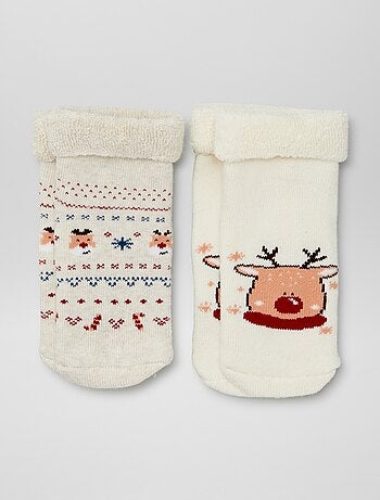 Calcetines de Navidad de punto grueso - pack de 2