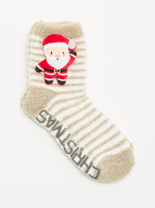 Calcetines de Navidad de rizo - Kiabi