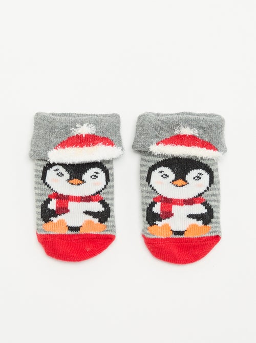 Calcetines de Navidad 'pingüino' - Kiabi
