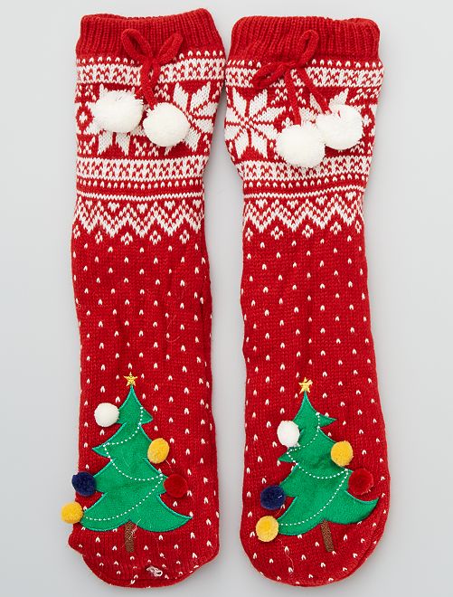 Calcetines de 'Navidad'                             rojo 
