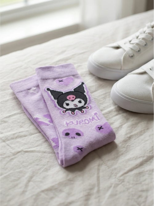 Calcetines hello kitty kuromi rosa talla única 36-43 sanrio - Kiabi Calcetines hello kitty kuromi rosa talla única 36-43 sanrio - Kiabi
