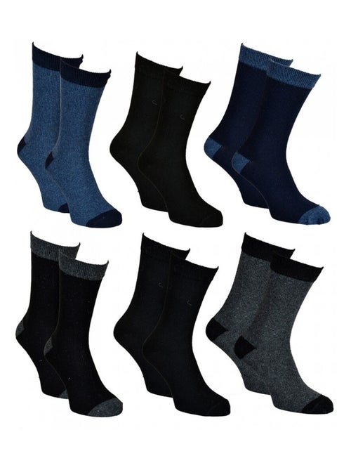 Calcetines Hombre Con Lana Vendidos en Pack Confort y Calor - Pack de 6 - Kiabi