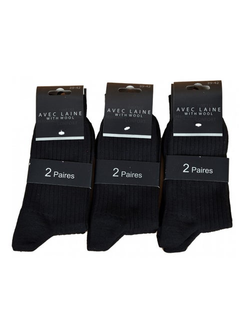 Calcetines Hombre Con Lana Vendidos en Pack Confort y Calor - Pack de 6 - Kiabi