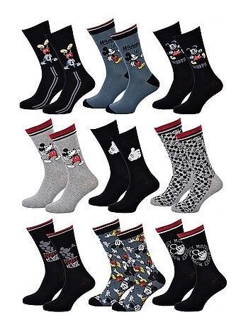 Calcetines Hombre DISNEY MICKEY MOUSE - Pack de 9