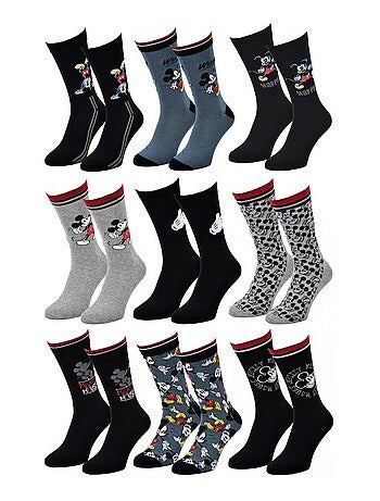 Calcetines Hombre DISNEY MICKEY MOUSE - Pack de 9