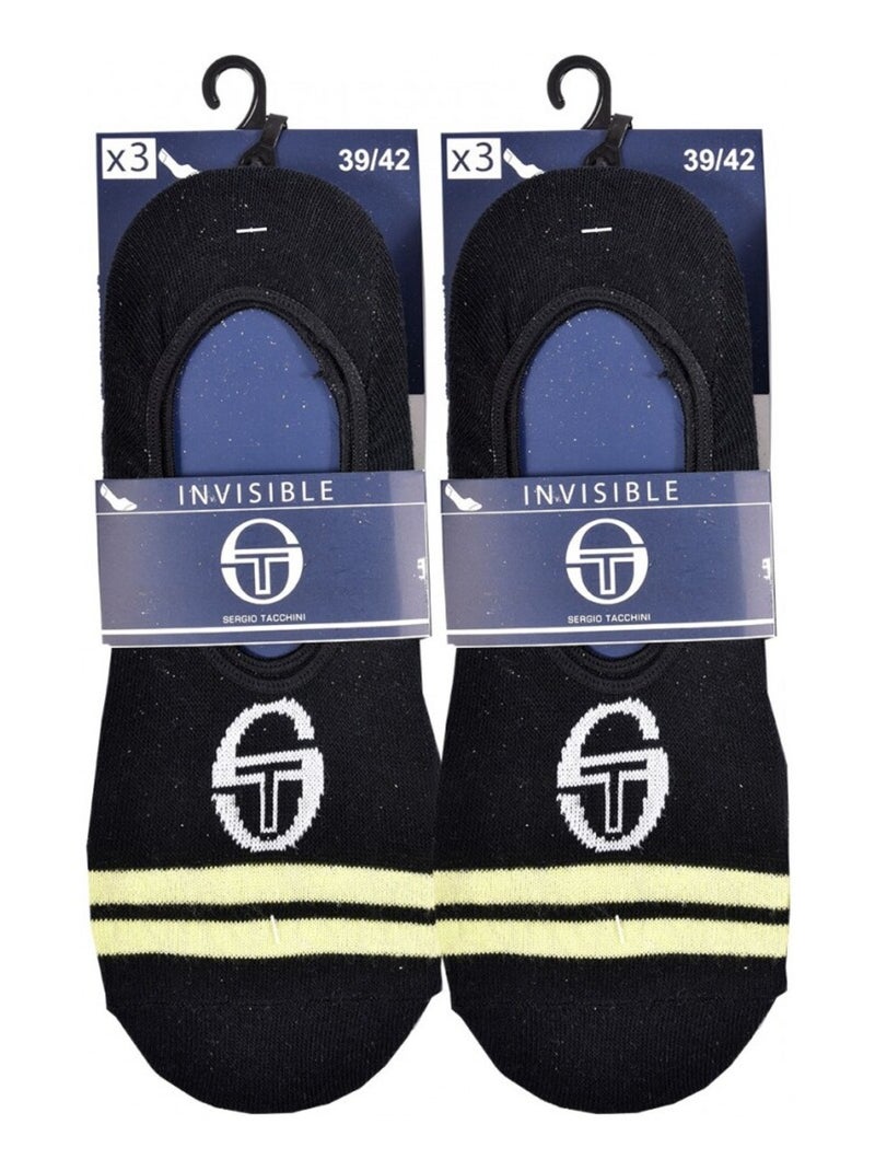 Calcetines Hombre FOOTIES SERGIO TACCHINI - Pack de 6 Negro - Kiabi