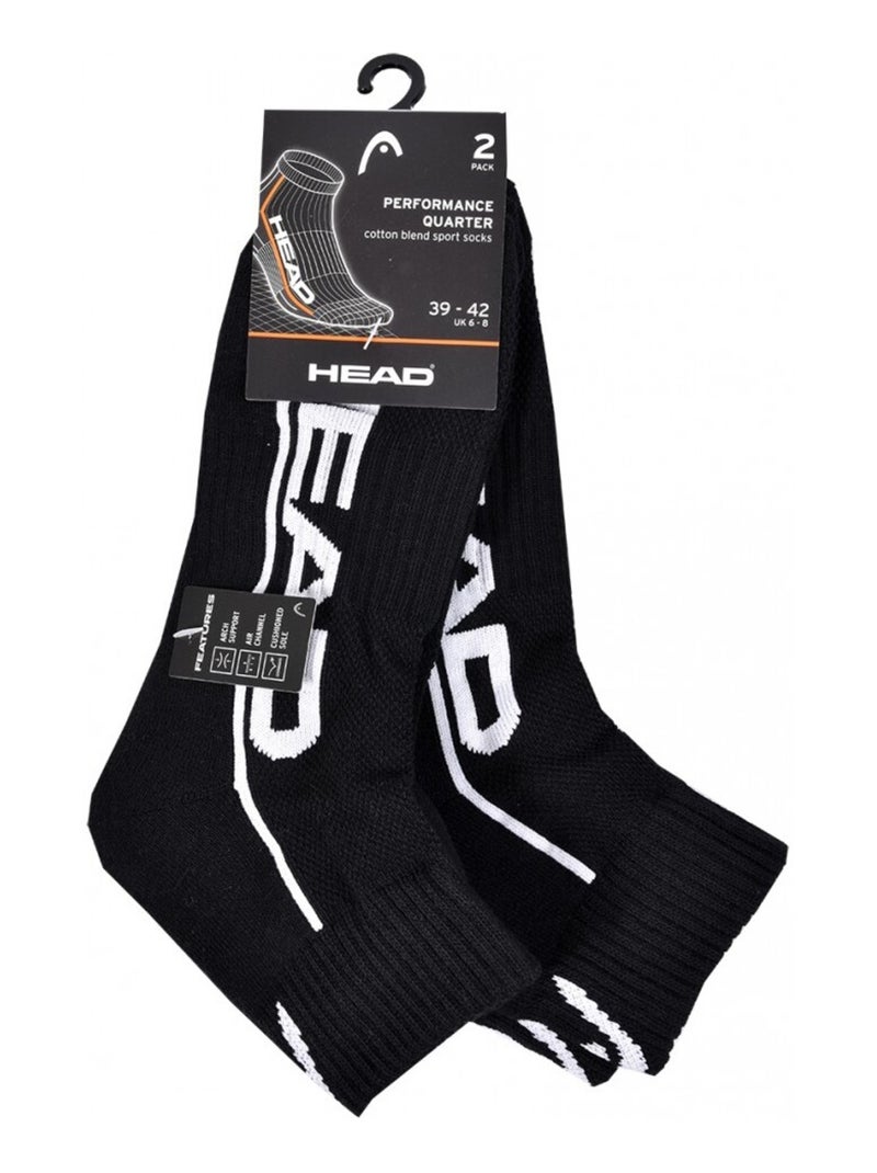 Calcetines hombre HEAD SPORT Y PERFORMANCE - Pack de 4 Negro Blanco - Kiabi