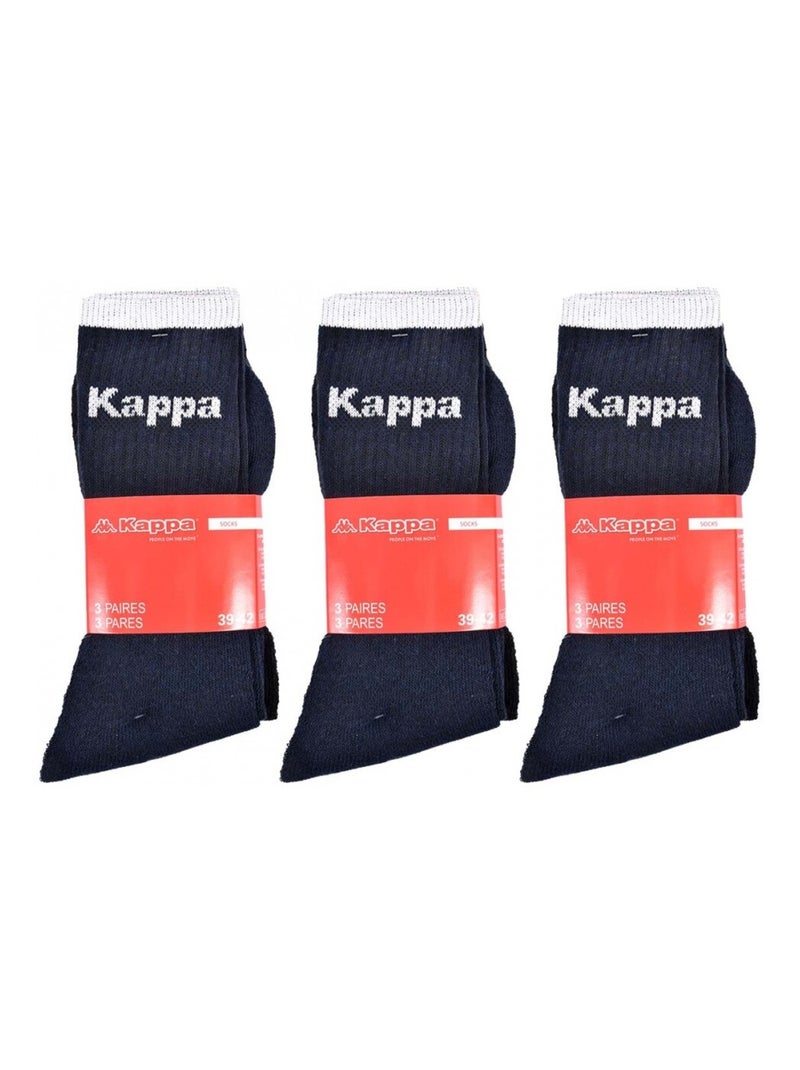 Calcetines Hombre KAPPA CREW - Pack de 9 Gris azul marino negro - Kiabi