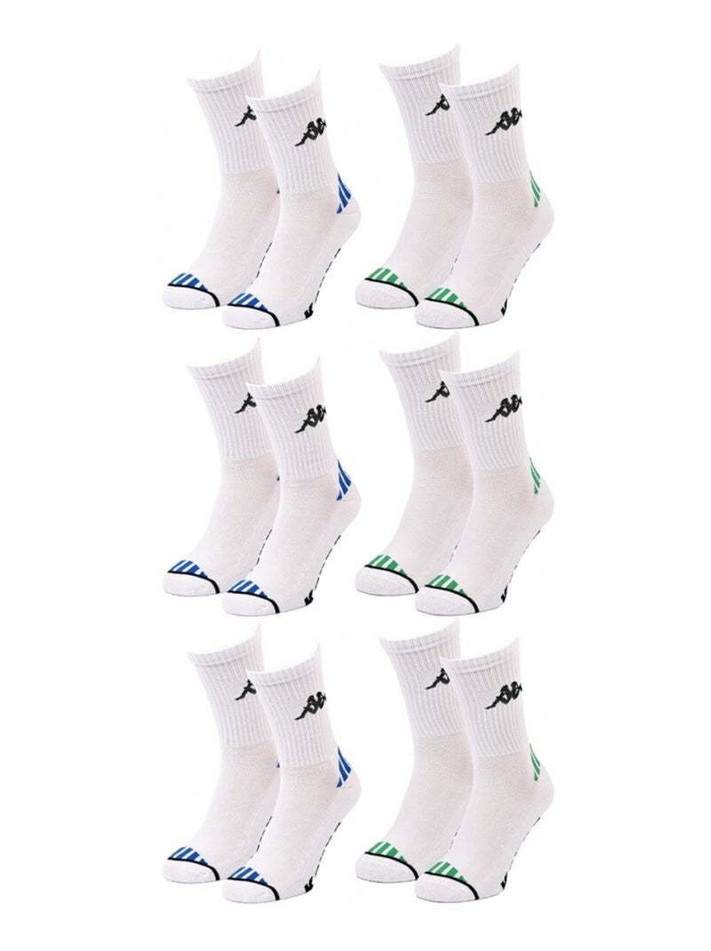 Calcetines Hombre KAPPA CREW SPORT - Pack de 6 Blanco - Kiabi