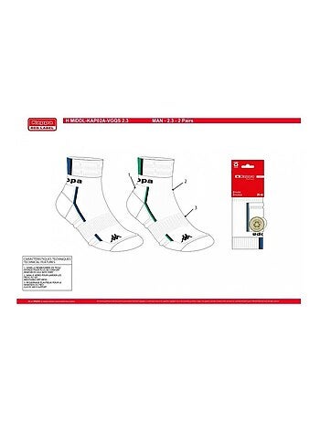 Calcetines Hombre KAPPA QUARTER SPORT - Pack de 8