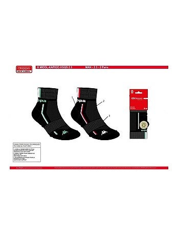 Calcetines Hombre KAPPA QUARTER SPORT - Pack de 8