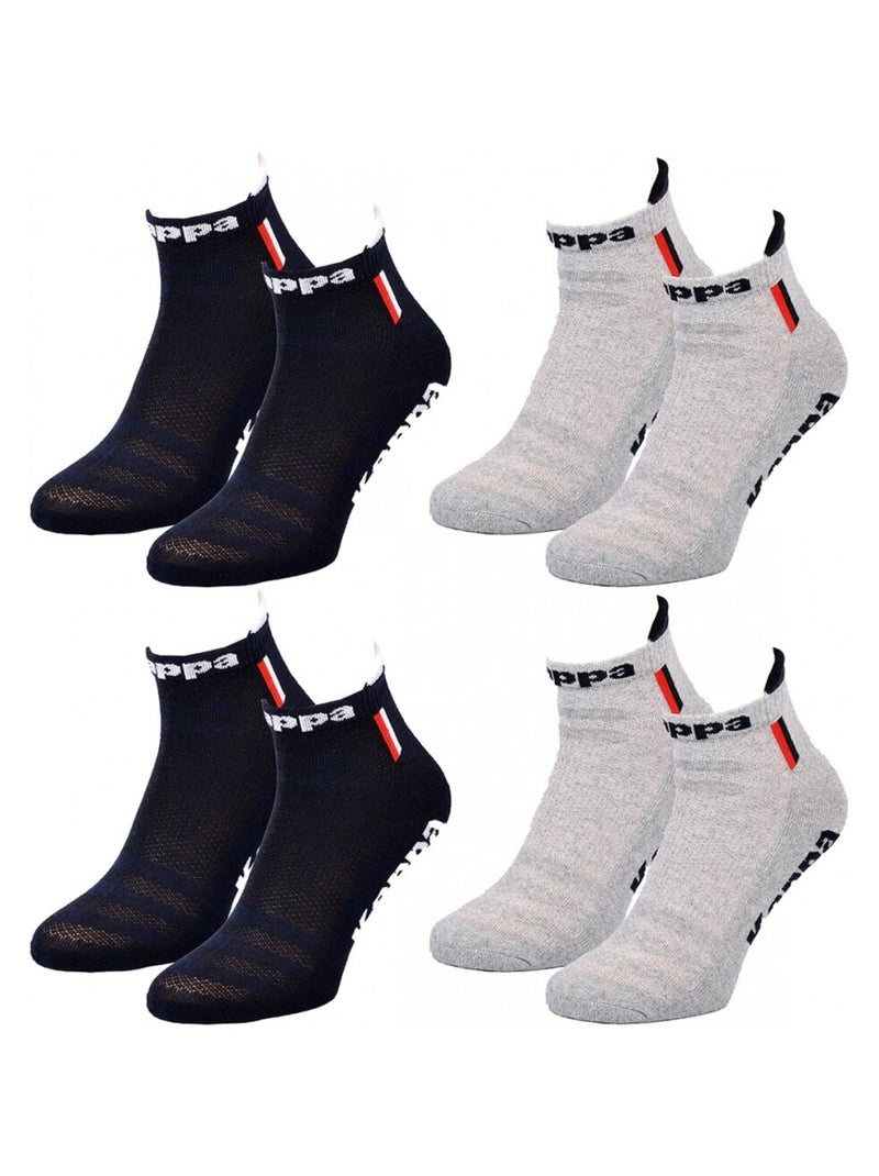 Calcetines Hombre KAPPA SNEAKER SPORT - Pack de 4 Azul gris - Kiabi