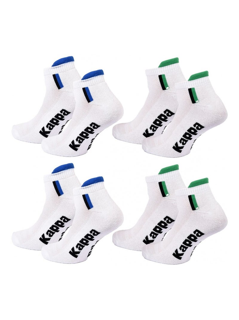Calcetines Hombre KAPPA SNEAKER SPORT - Pack de 4 Blanco - Kiabi