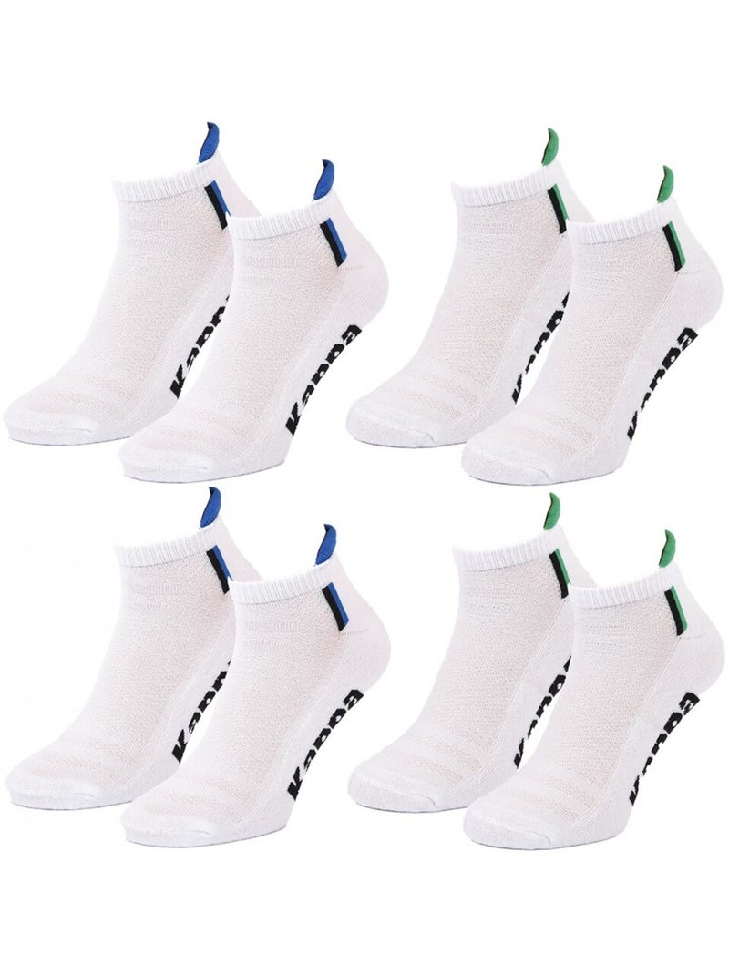 Calcetines Hombre KAPPA SNEAKER SPORT - Pack de 4 Blanco - Kiabi