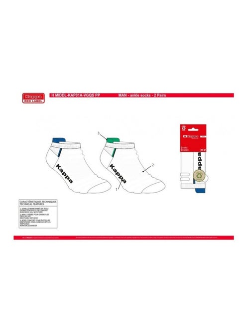 Calcetines Hombre KAPPA SNEAKER SPORT - Pack de 4 - Kiabi