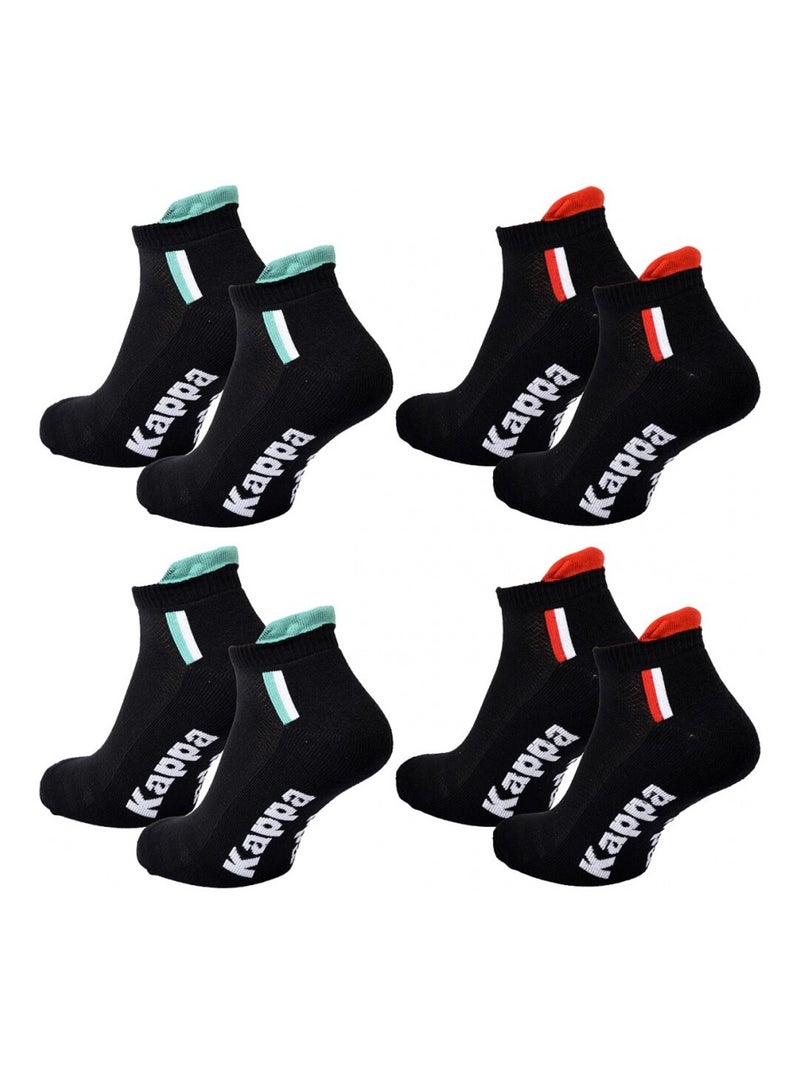 Calcetines Hombre KAPPA SNEAKER SPORT - Pack de 4 Negro - Kiabi