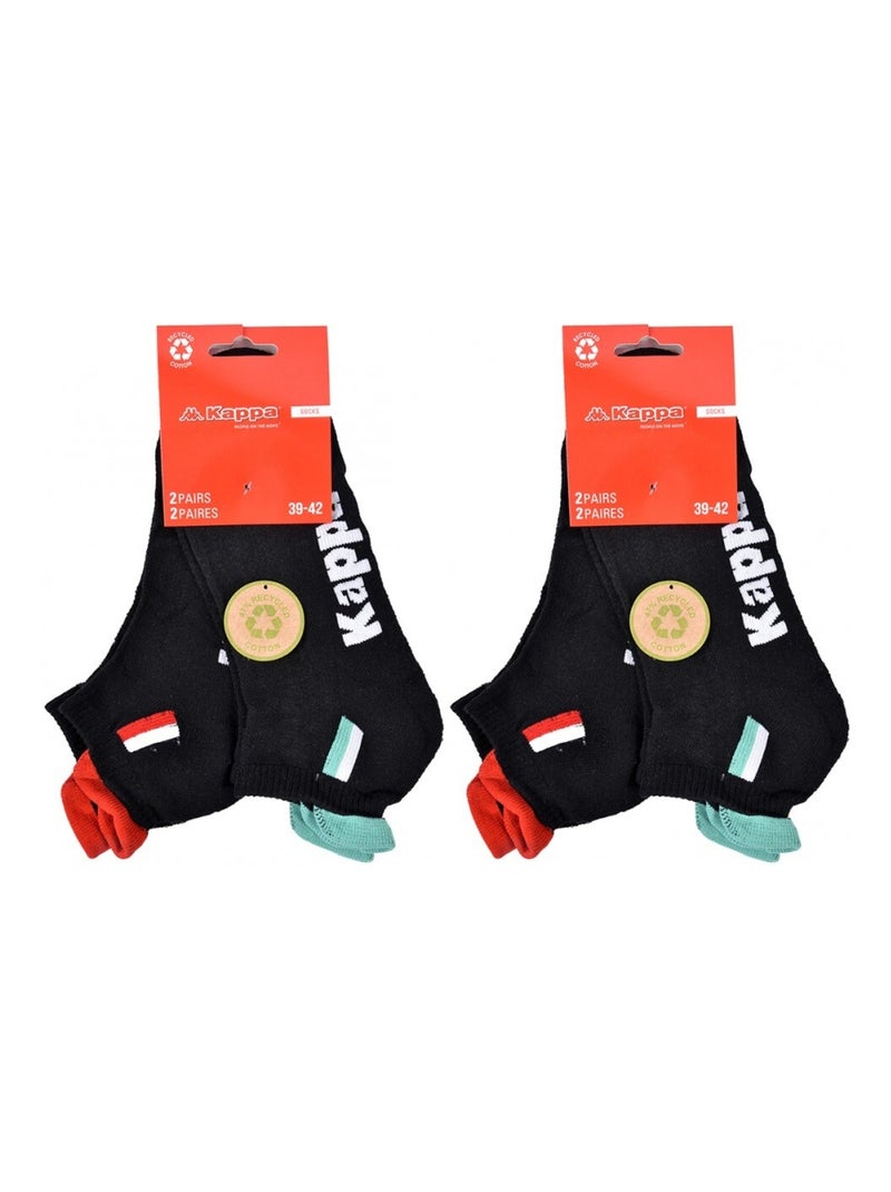 Calcetines Hombre KAPPA SNEAKER SPORT - Pack de 4 Negro - Kiabi