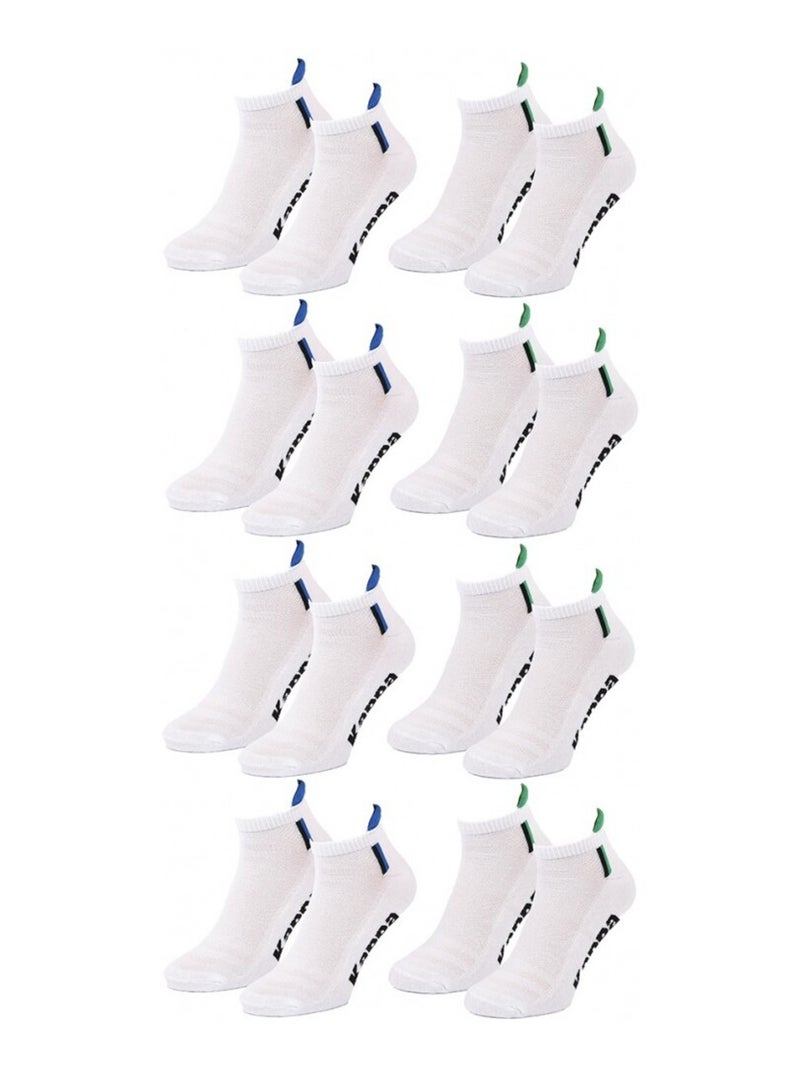 Calcetines Hombre KAPPA SNEAKER SPORT - Pack de 8 Blanco - Kiabi