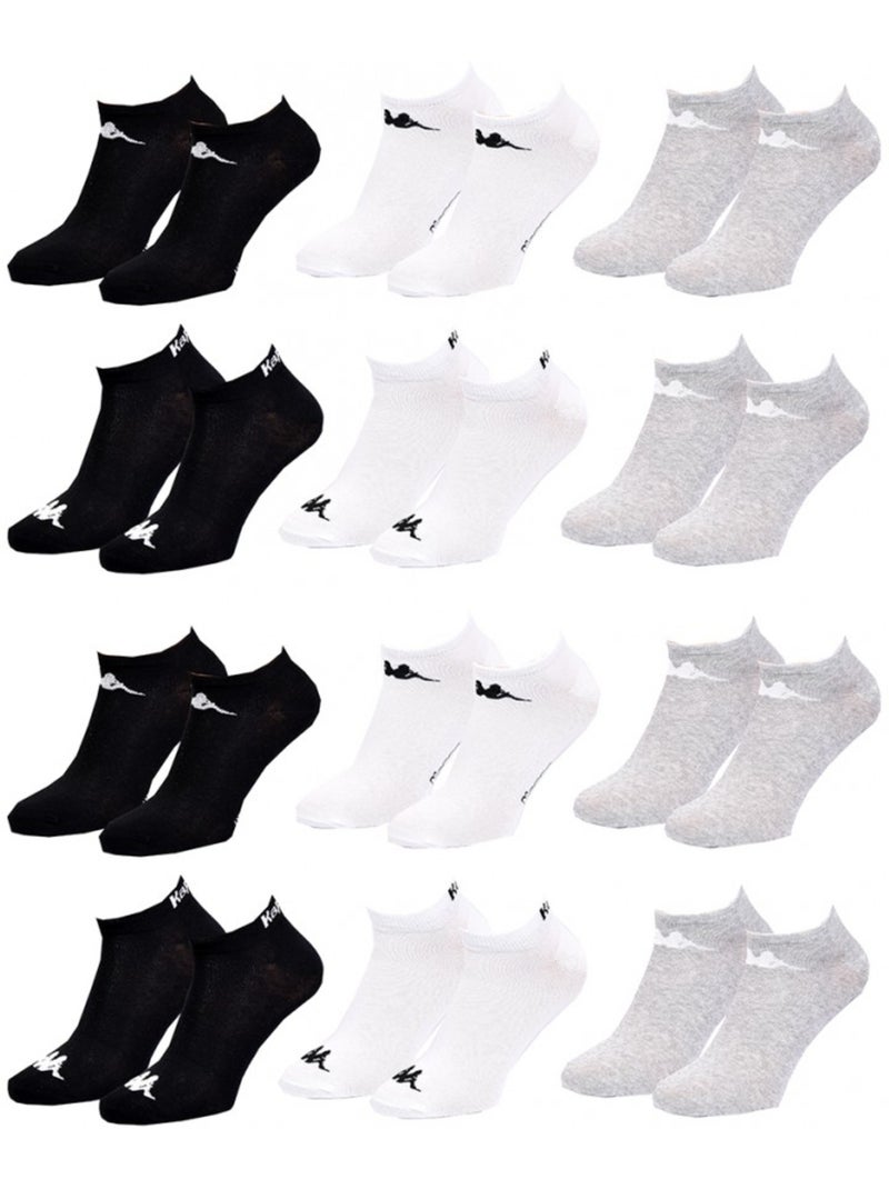 Calcetines Hombre KAPPA Socquettes Tiges Courtes - Pack de 12 Multicolor - Kiabi