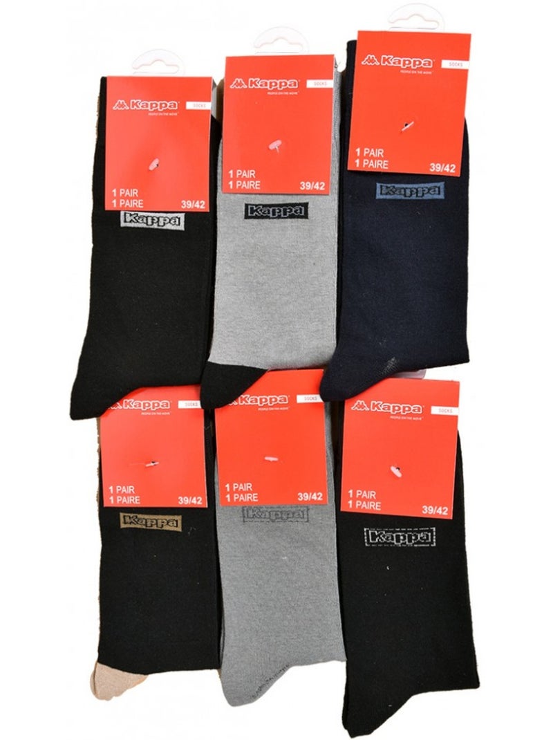 Calcetines hombre Kappa Sport, Urbano, Confort Algodón - Pack de 6 Dorado/Oro - Kiabi