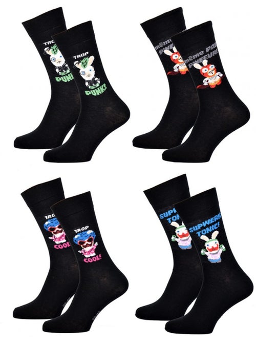Calcetines hombre LAPINS CRÉTINS - Pack de 4 - Kiabi