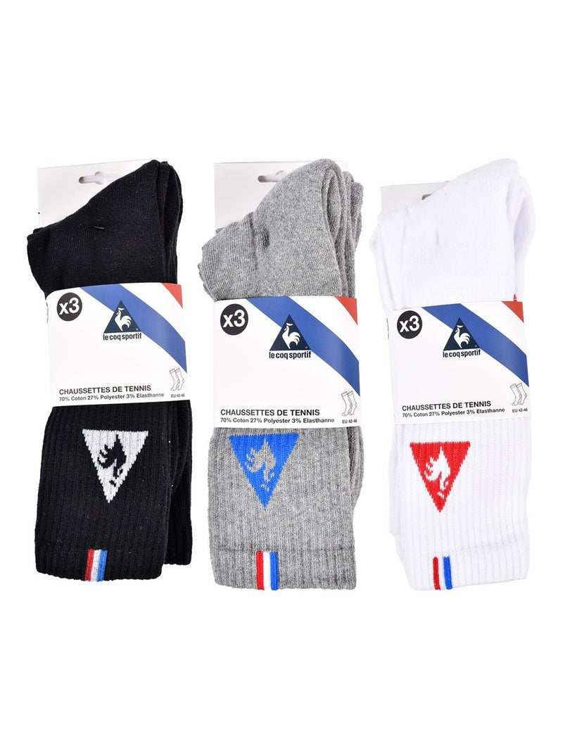 Calcetines Hombre LE COQ SPORTIF Pack de 9 Multicolor - Kiabi