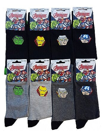Calcetines hombre licencia PACK DE 12 pares AVENGERS