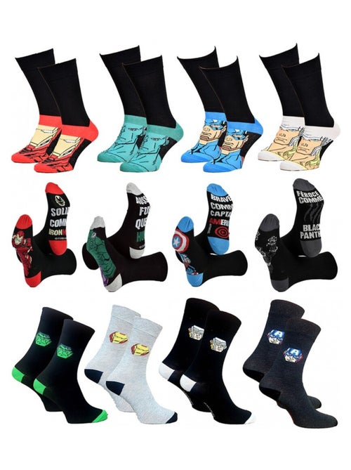 Calcetines hombre licencia PACK DE 12 pares AVENGERS - Kiabi
