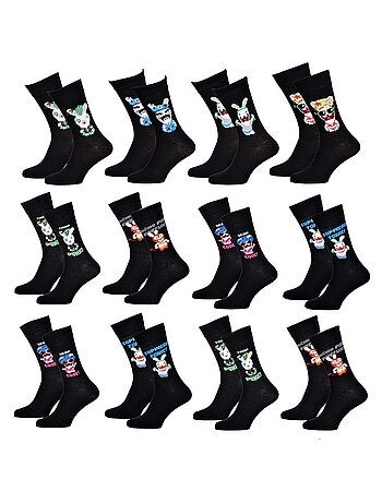 Calcetines hombre Licencia PACK DE 12 pares Conejos Locos