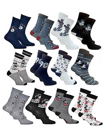 Calcetines hombre licencia PACK DE 12 pares Mickey