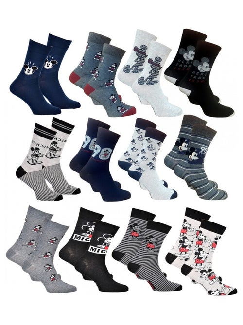 Calcetines hombre licencia PACK DE 12 pares Mickey - Kiabi