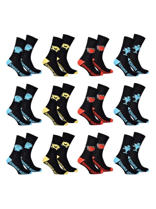 Calcetines hombre licencia PACK DE 12 pares Monsieur Madame - Kiabi