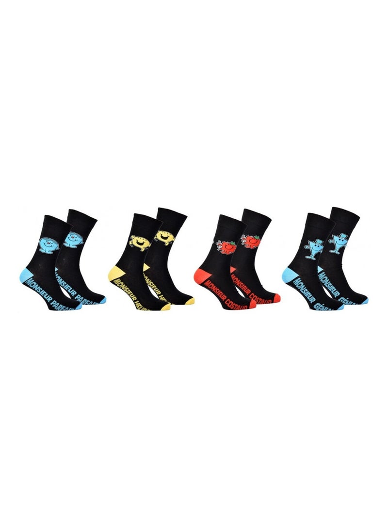 Calcetines hombre licencia PACK DE 12 pares Monsieur Madame Negro Multicolor Negro - Kiabi