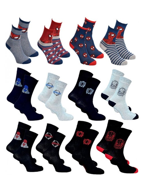 Calcetines hombre licencia pack de 12 pares SPIDERMAN - Kiabi