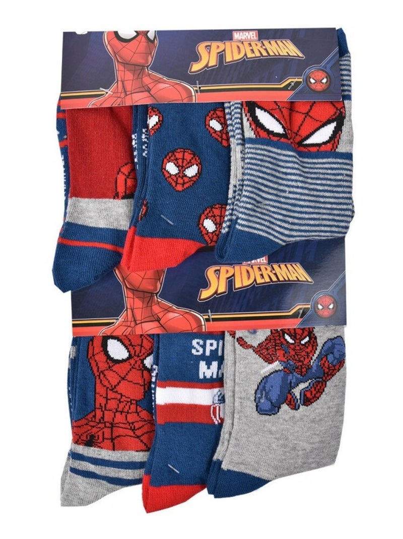 Calcetines hombre licencia pack de 12 pares SPIDERMAN Negro Multicolor Negro - Kiabi