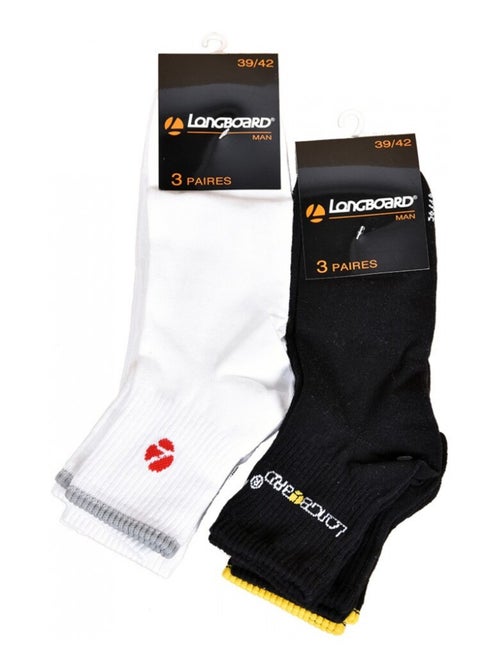 Calcetines Hombre LONGBOARD Socquettes Tiges 2 tiers - Pack de 6 - Kiabi