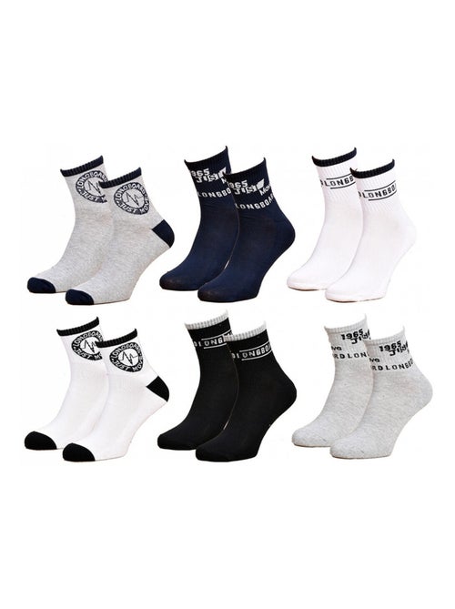 Calcetines Hombre LONGBOARD Socquettes Tiges 2 tiers - Pack de 6 - Kiabi