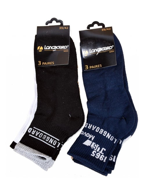 Calcetines Hombre LONGBOARD Socquettes Tiges 2 tiers - Pack de 6 - Kiabi