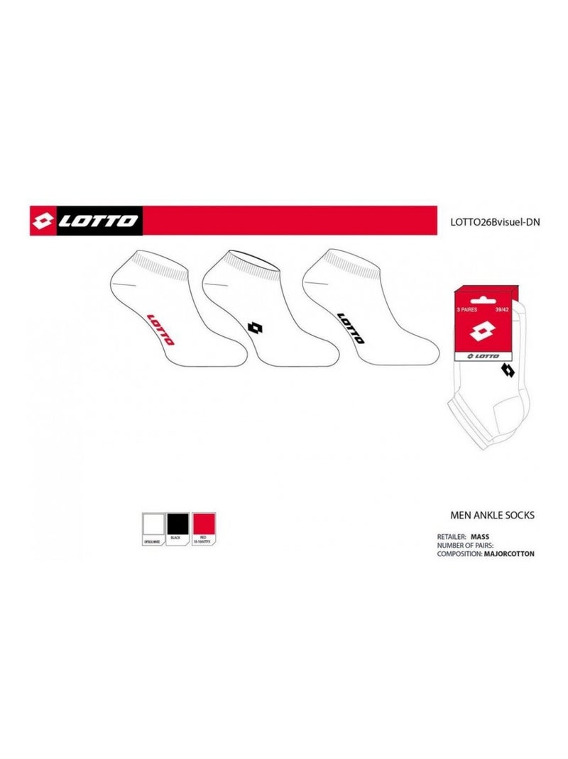 Calcetines Hombre LOTTO - Pack de 6 Blanco - Kiabi